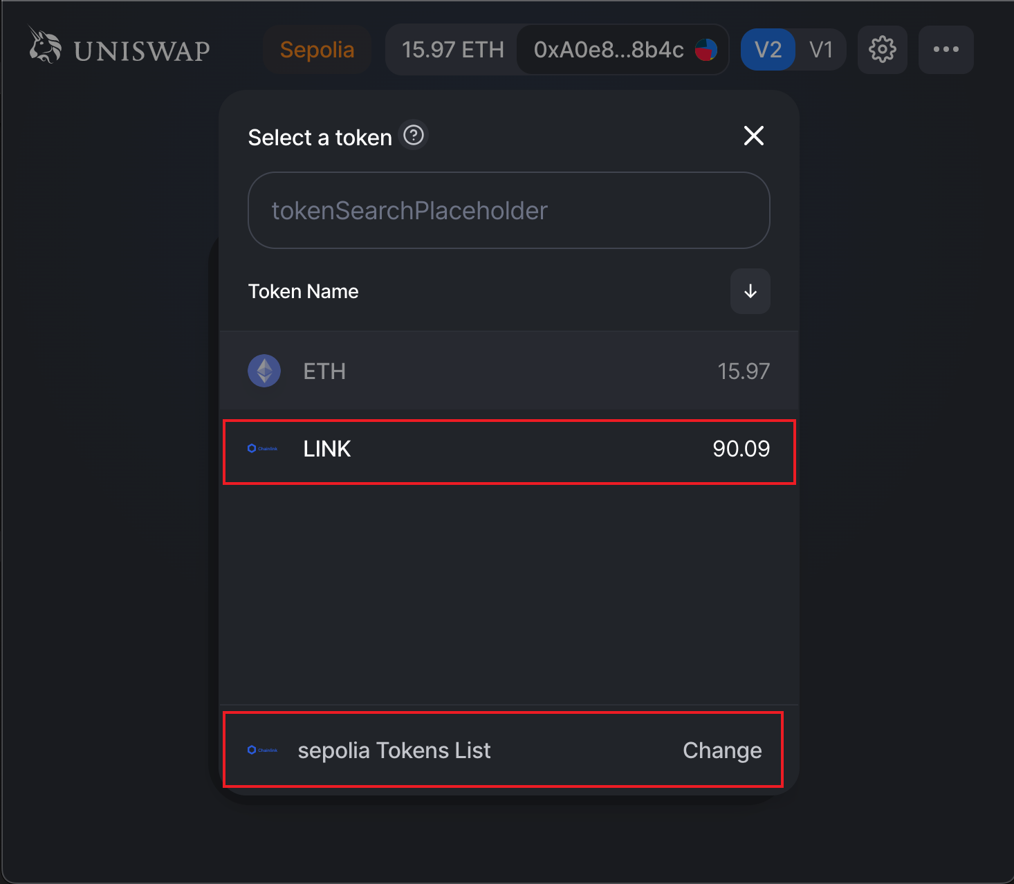 show-chain-link-token